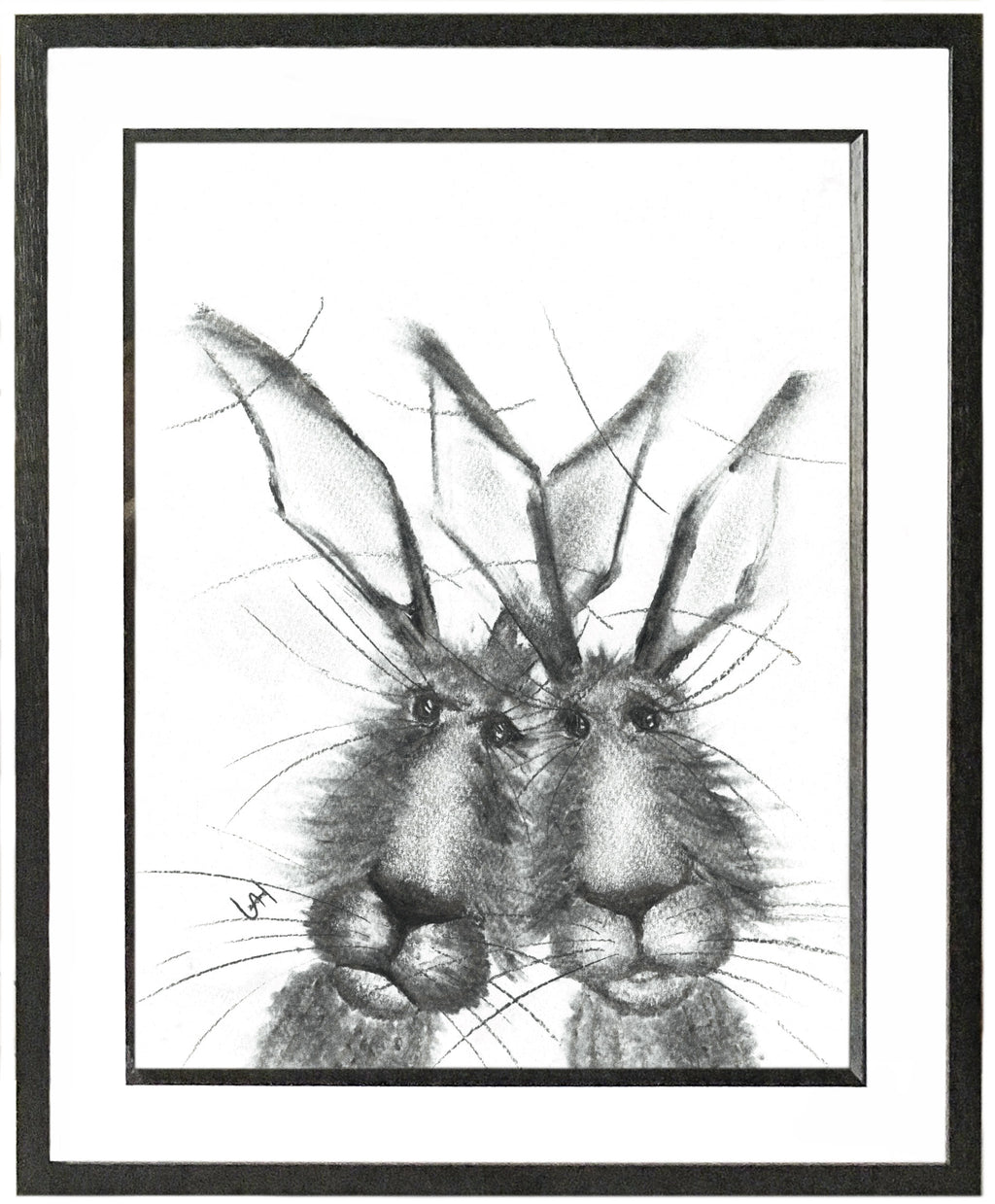 Jeffery & Richard Framed Hare Illustration | GORGEOUS GEORGE