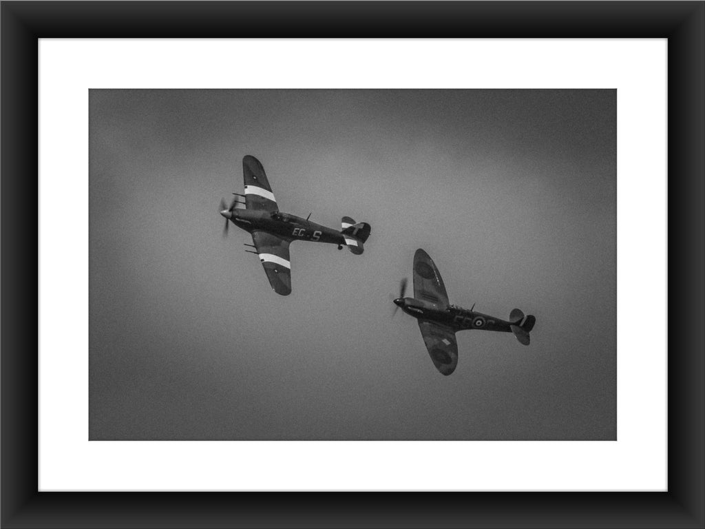 Mounted BBMF Spitfire & Hurricane Print | GORGEOUS GEORGE