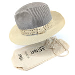 Vintage Two Tone Panama Style Sun Hat (57cm)