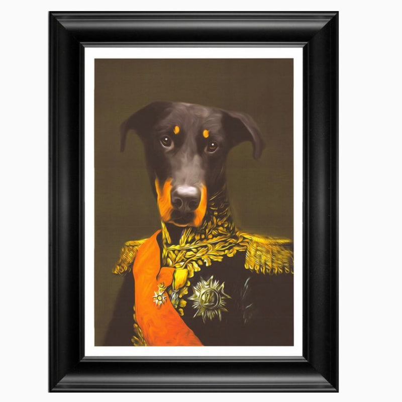 Delos Dog Animal Portrait Framed Artwork