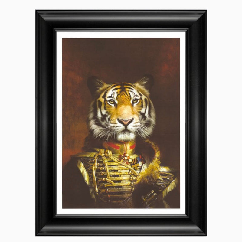 Danil Tiger Animal Portrait Framed Artwork