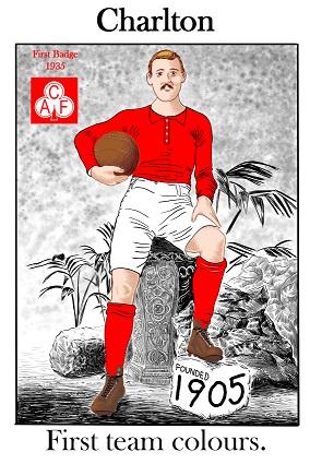Charlton First Team Colours Greeting Card | GORGEOUS GEORGE