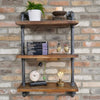 Wall Mounted Industrial Pipe Shelving Unit