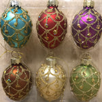 Set of 6 Glass Egg Decorations | GORGEOUS GEORGE