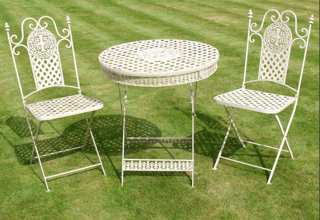 French Style Metal Table & Two Chairs (Local delivery only) | GORGEOUS GEORGE