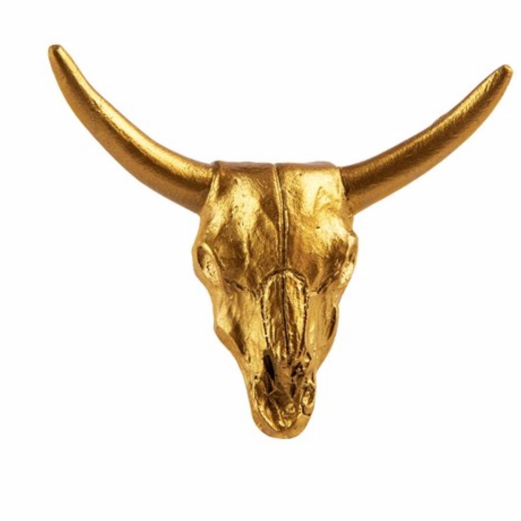 Golden Buffalo Skull Drawer Knob