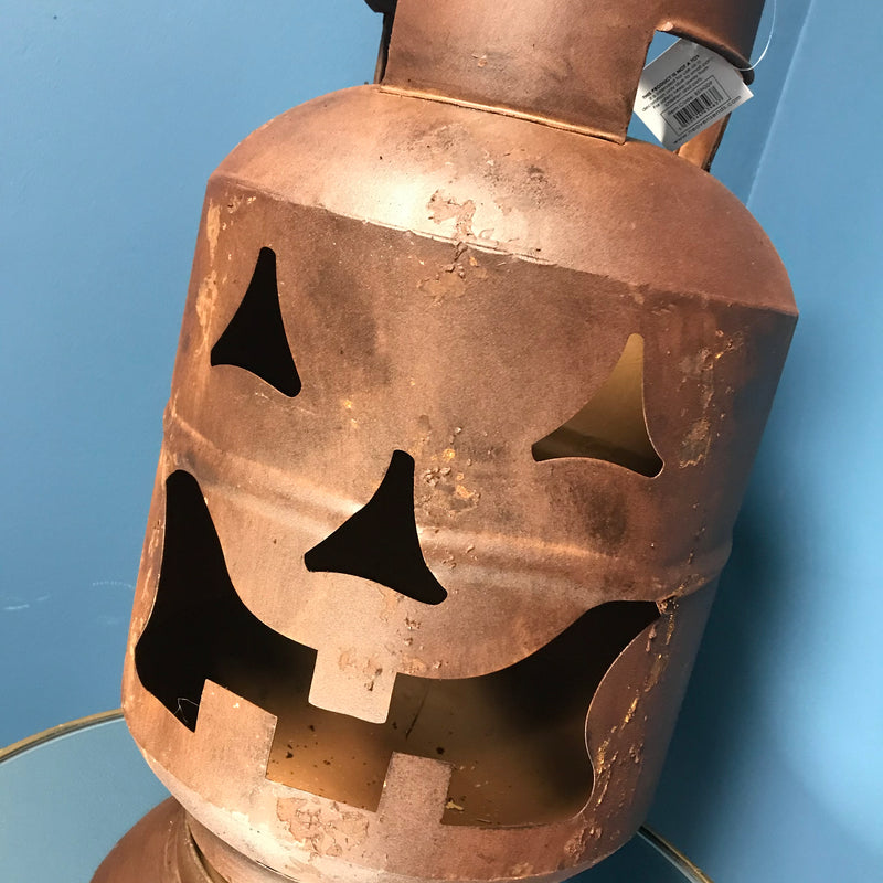 Upcycled Gas Cannister Metal Pumpkin
