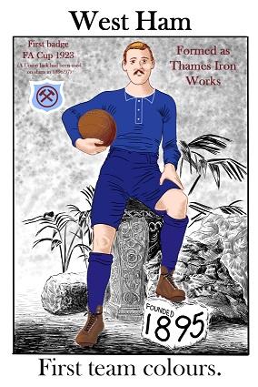 West Ham First Team Colours Greeting Card | GORGEOUS GEORGE
