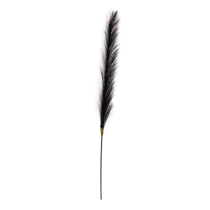 Faux Pampas Grass Single Stem (black)
