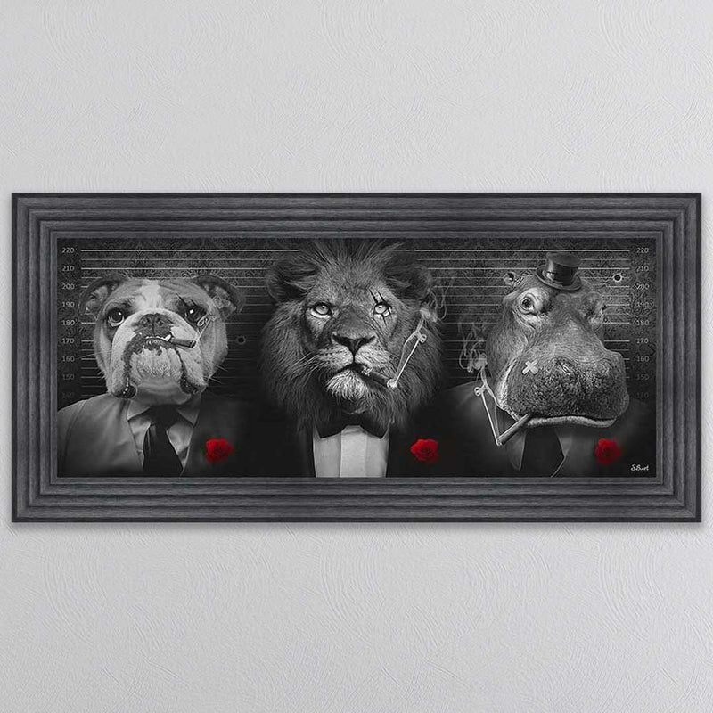 Cartel Lion Framed Artwork by Sylvain Binet