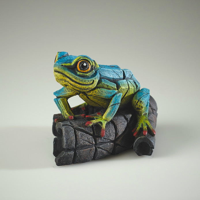 Edge Sculpture African Frog (Blue Yellow)
