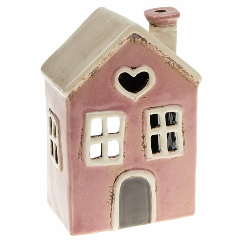 Village Pottery Pink Heart House